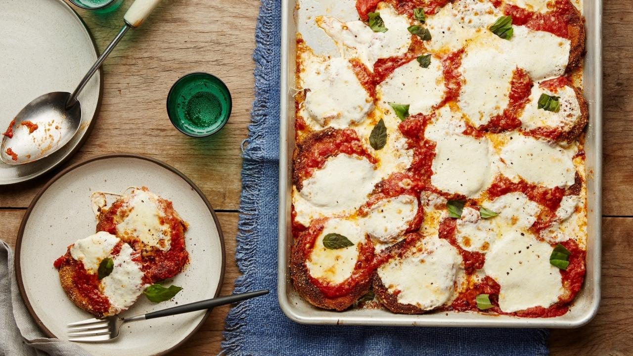 No-Fry Sheet-Pan Eggplant Parmesan