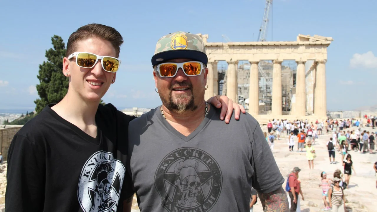 Guy and Hunter in Athens