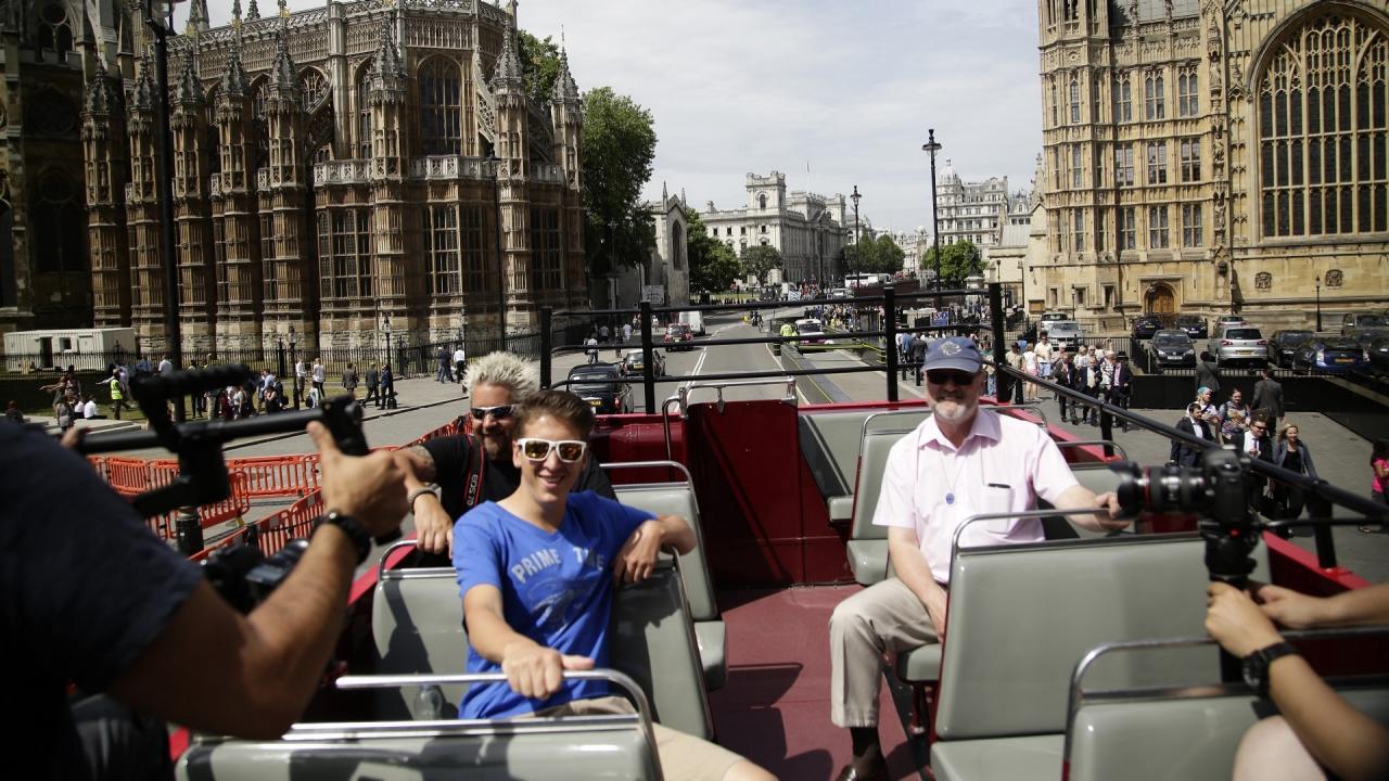 Guy and Hunter in London