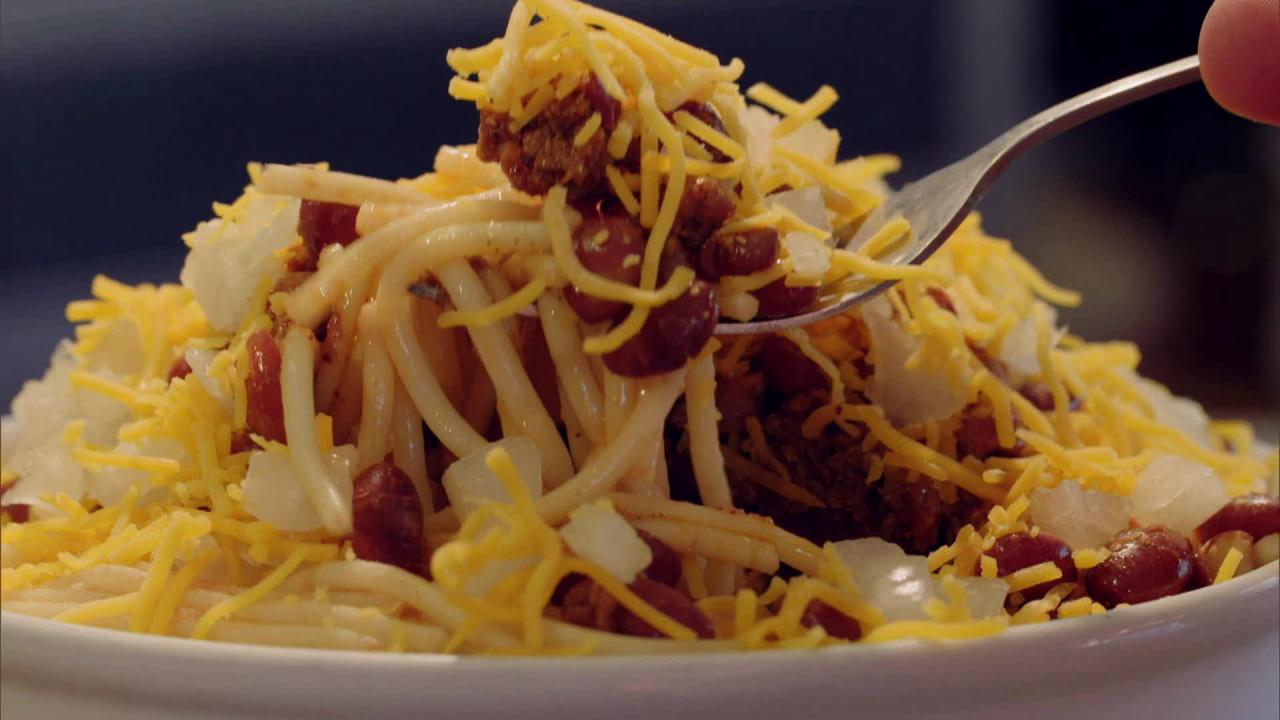 Chili Over Spaghetti in CA