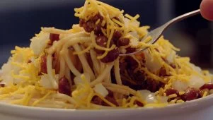 Chili Over Spaghetti in CA