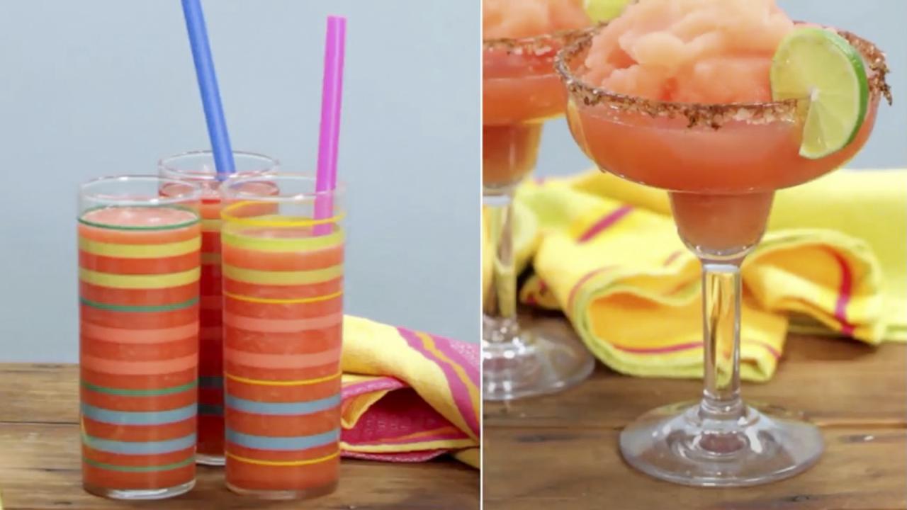 Watermelon Slushie Two Ways