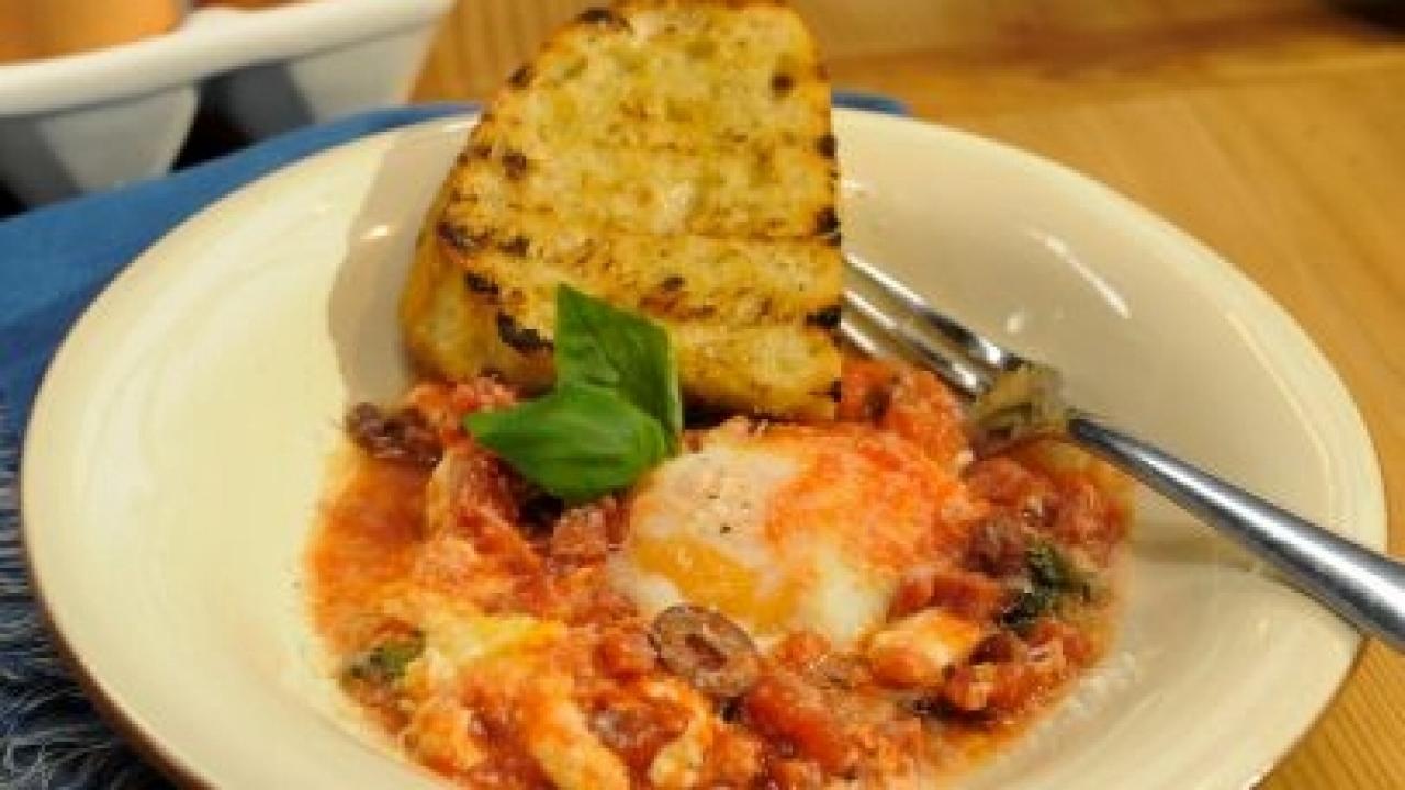 GZ's Baked Eggs with Salami