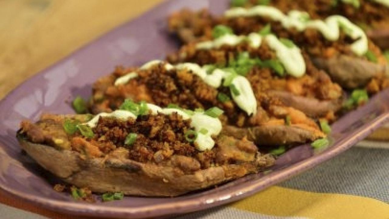 Stuffed Sweet Potato Skins