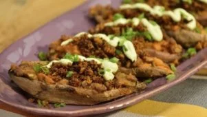 Stuffed Sweet Potato Skins