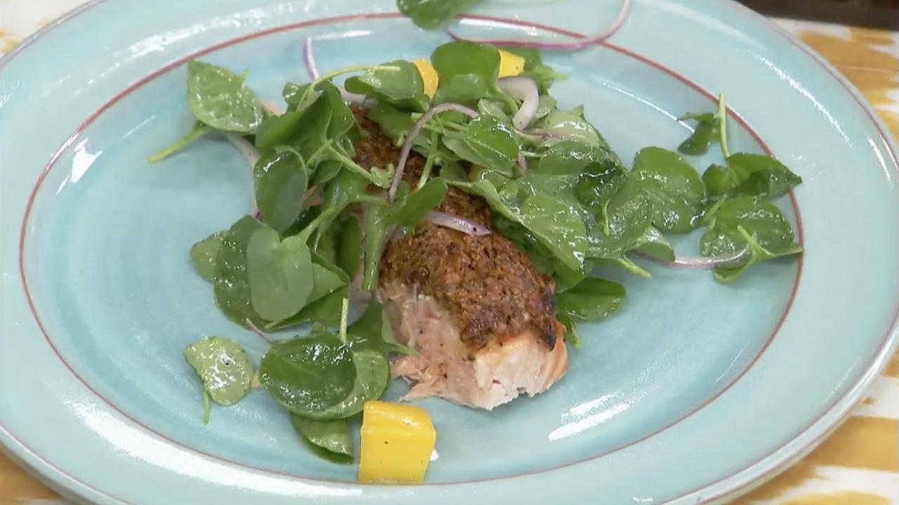 Barbecue Chip Encrusted Salmon