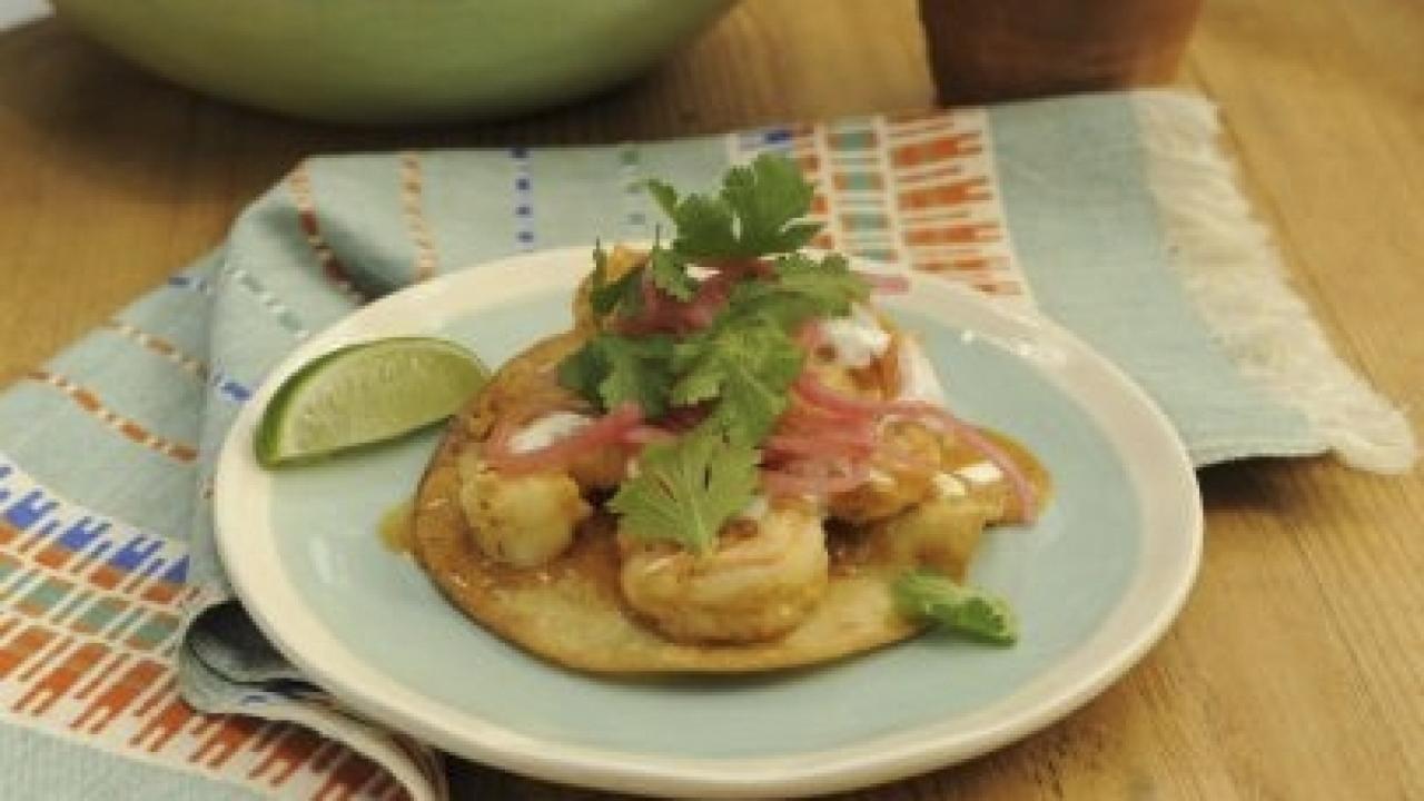 Shrimp Chipotle Tostadas