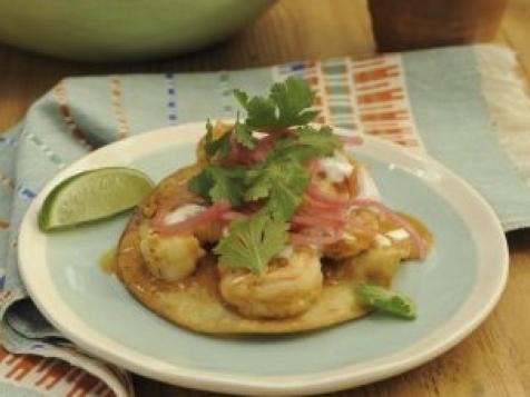 Shrimp Chipotle Tostadas