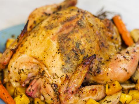 Herb-Roasted Chicken with Root Vegetables Recipe