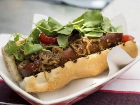 Grilled Kielbasa Hot Dog
