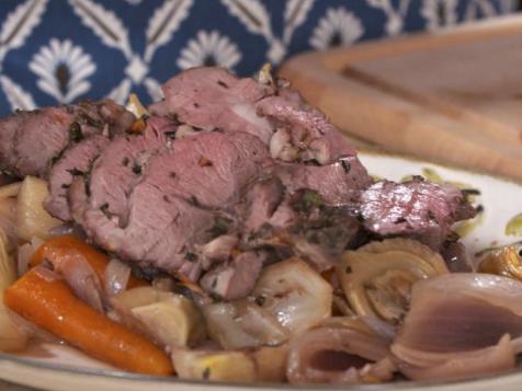 Honey-Braised Leg of Lamb
