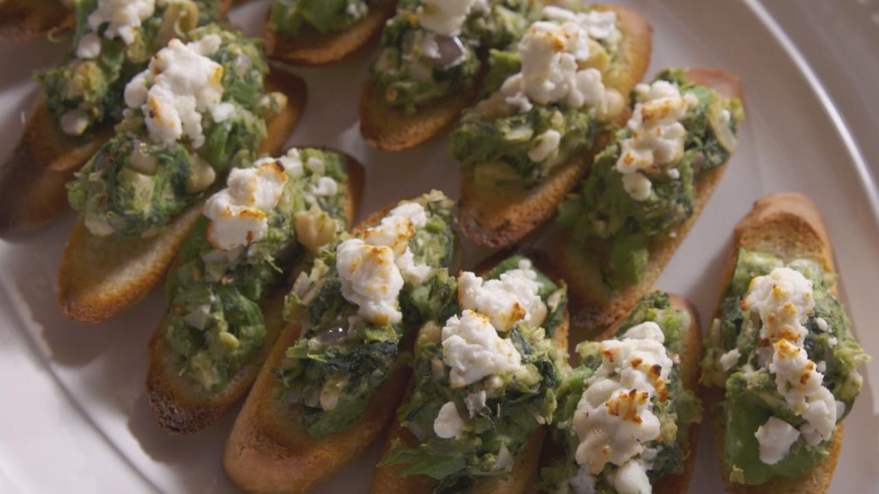 Greens and Beans Bruschetta