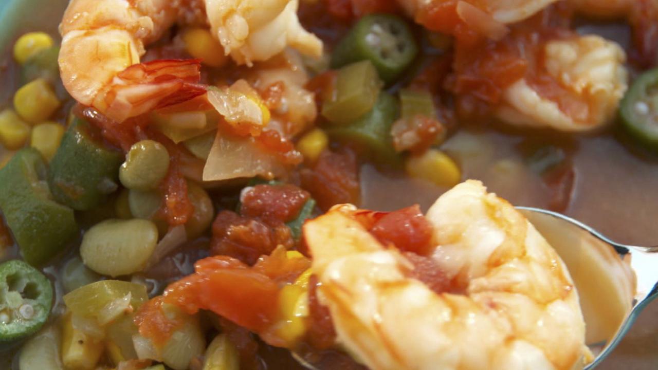 Kardea's Okra Soup with Shrimp