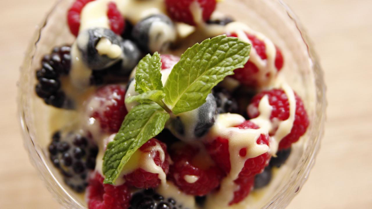 Berries with Tequila Cream