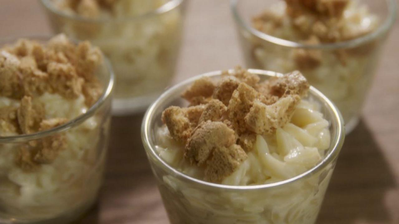 White Chocolate Orzo Pudding