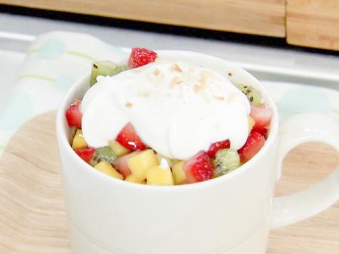 Coconut Mug Cake with Fruit
