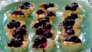 Blueberry Cheesecake Filo Cups
