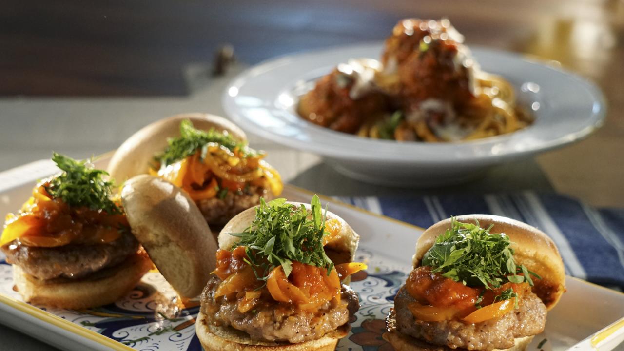 Sausage and Pepper Sliders