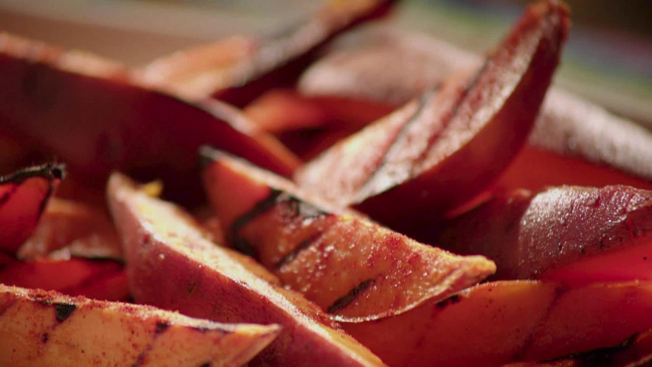 Grilled Sweet Potato Wedges