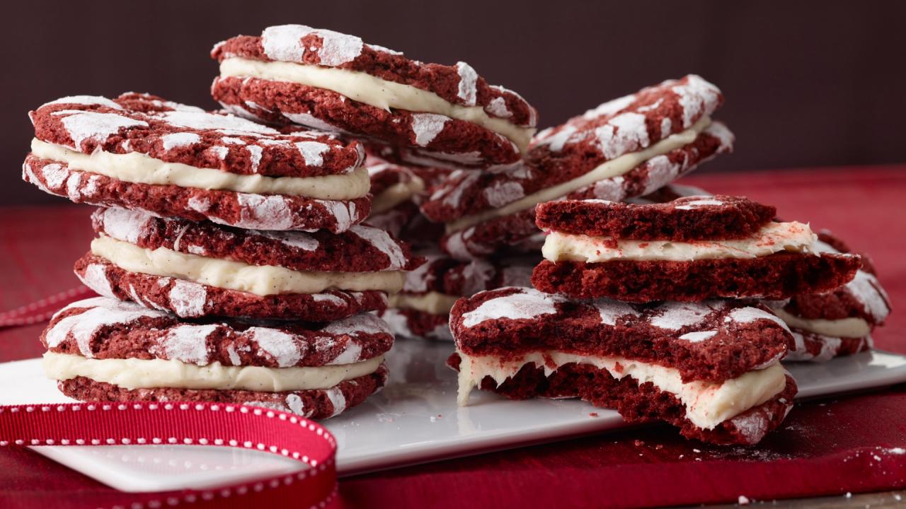 Red Velvet Crinkle Cookies