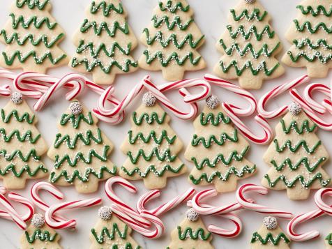 Minty Christmas Tree Cookies