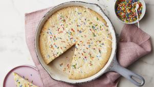 Sprinkled Sugar Skillet Cookie