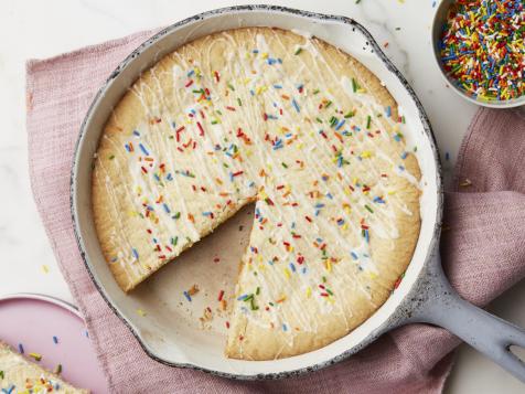 Sprinkled Sugar Skillet Cookie