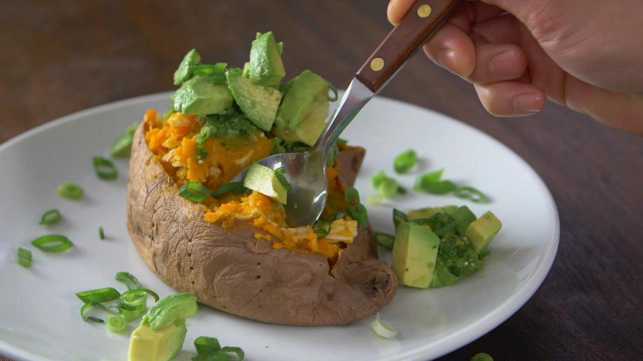 Chicken Stuffed Sweet Potatoes