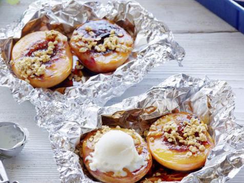 Grilled Peach Crisp Foil Packs