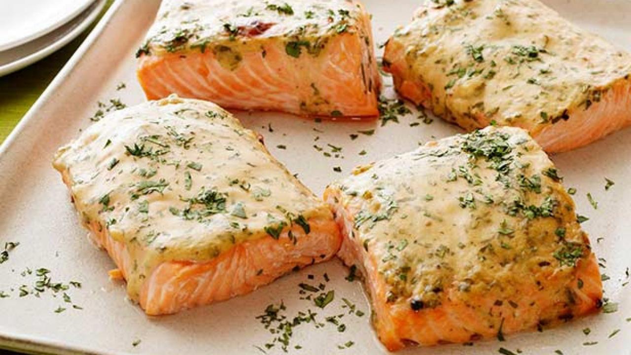 Mustard-Maple Roasted Salmon