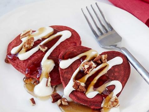 Red Velvet Heart Pancakes