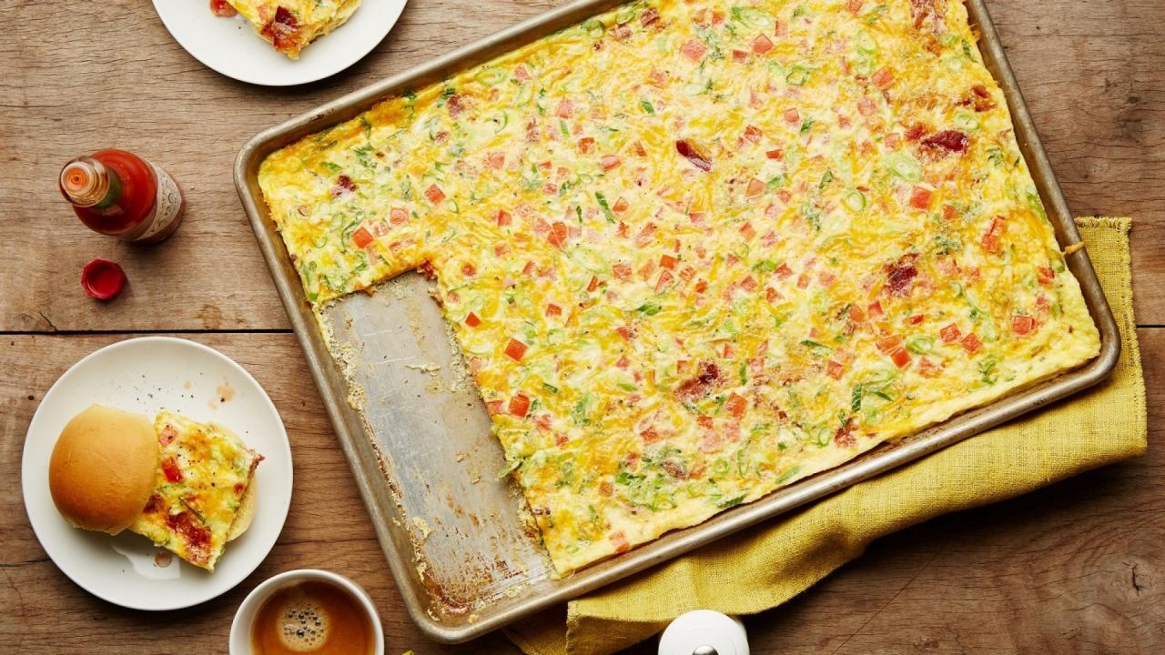 Sheet-Pan Bacon Egg Sandwiches
