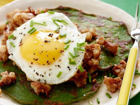 Spinach Pancakes and Hash
