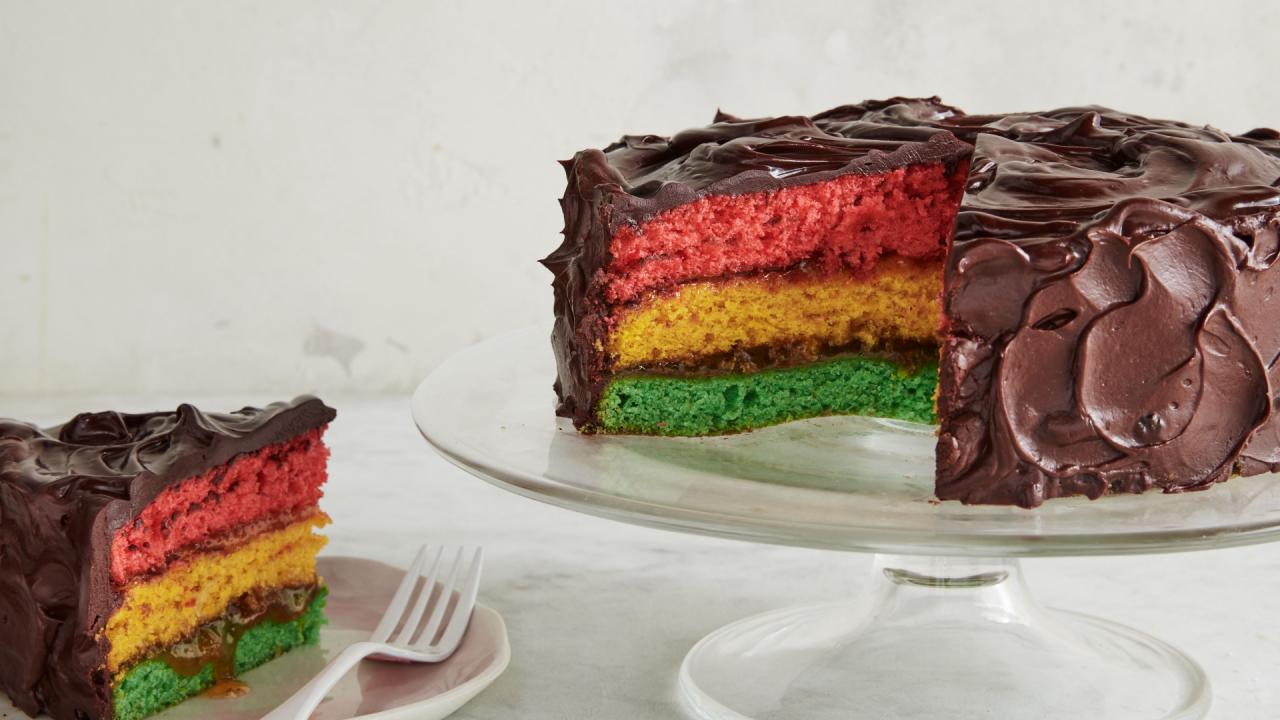 Italian Rainbow Cookie Cake