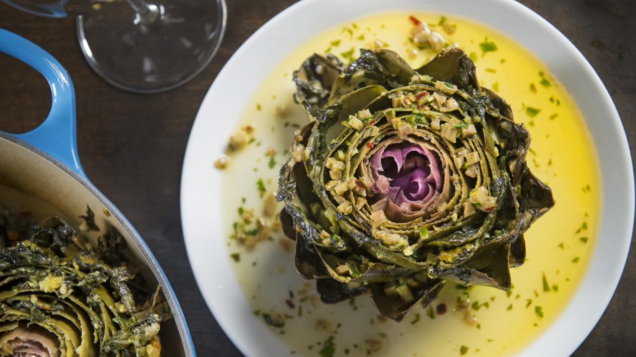 Spinach-Stuffed Artichokes