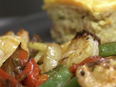 Shrimp and Grits Fajitas at The Baja Bean Co.