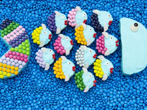 School-of-Fish Cupcake Cake