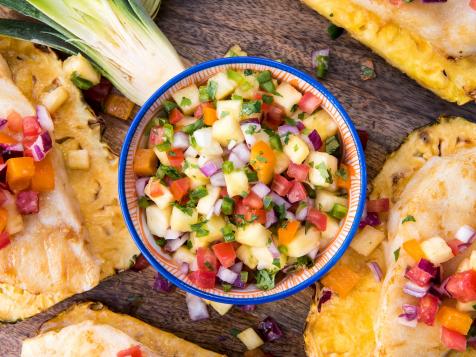 Grilled Fish on Pineapple Planks