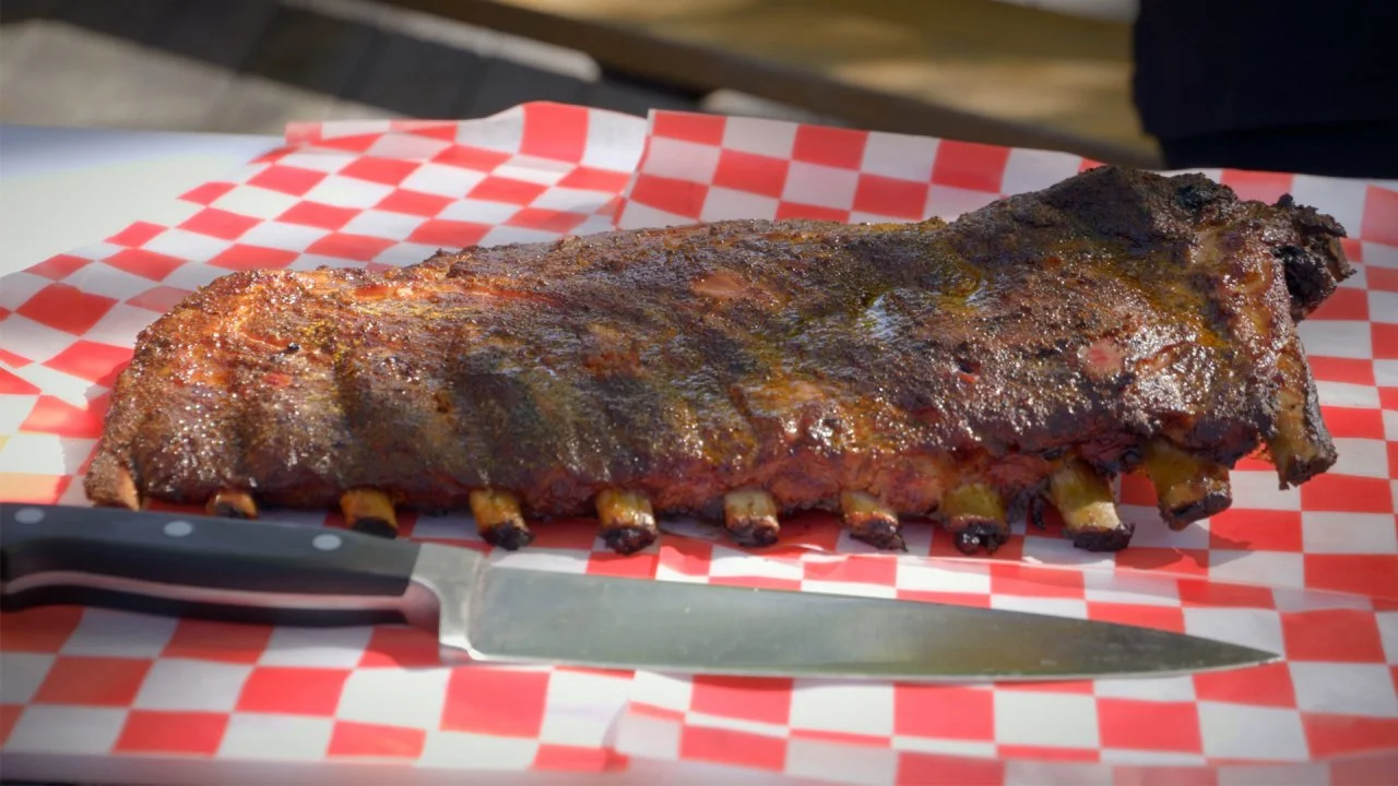 Peach Mustard Barbecue Ribs