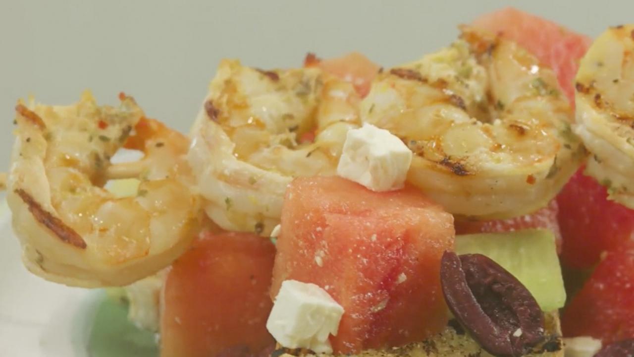 Shrimp and Watermelon Salad