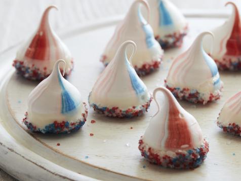 Red, White and Blue Meringues