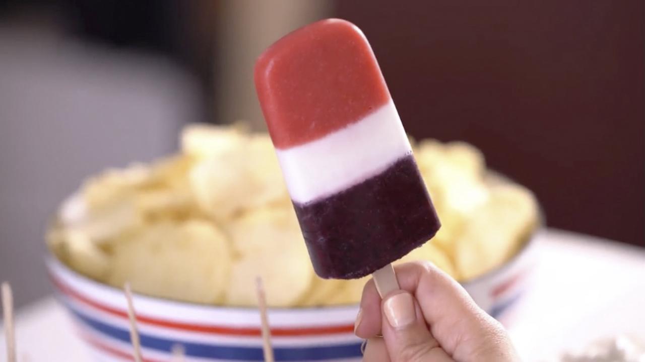 Red White and Blue Frozen Pops