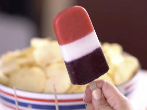 Red White and Blue Frozen Pops