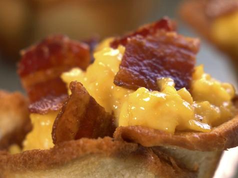 Bacon, Egg and Cheese Toast Bowls
