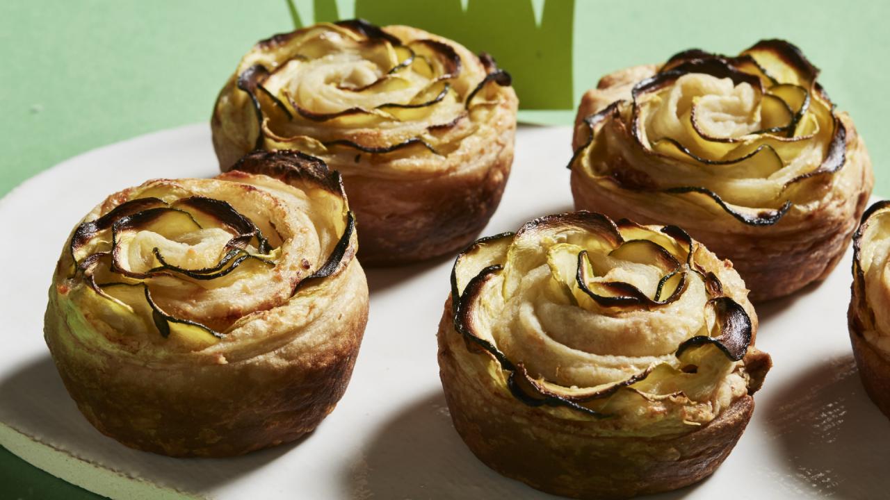 Zucchini Rose Tartlets