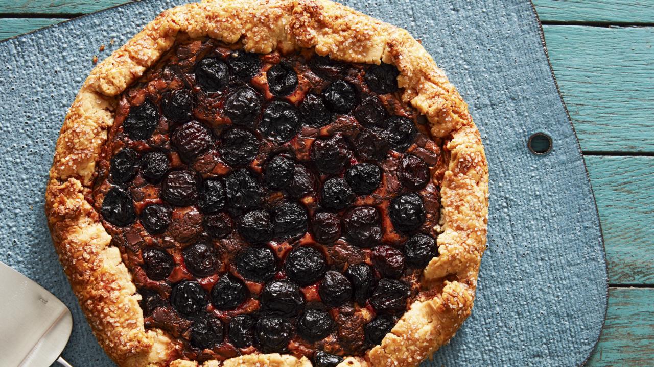 Chocolate Cherry Cheesecake Galette