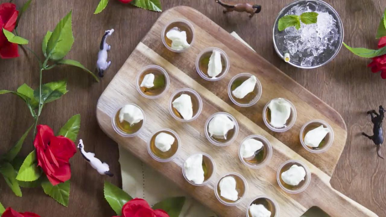 Mint Julep Jelly Shots