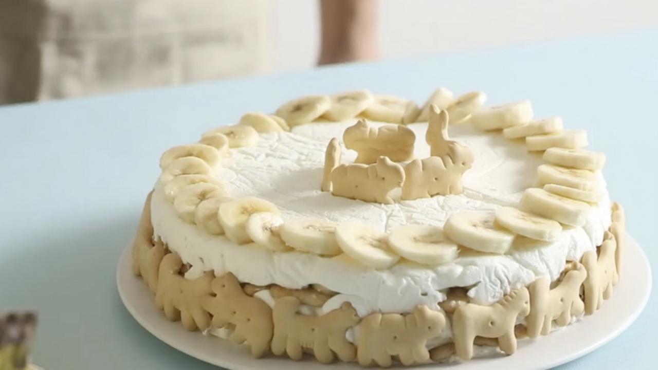 Banana Cream Carousel Icebox Cake