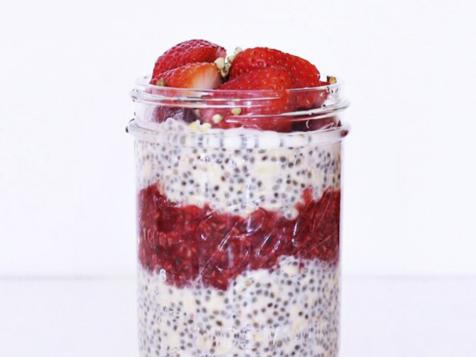 Overnight Oats with Raspberry-Chia Jam