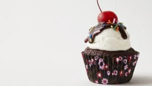 Brownie Cupcakes a la Mode